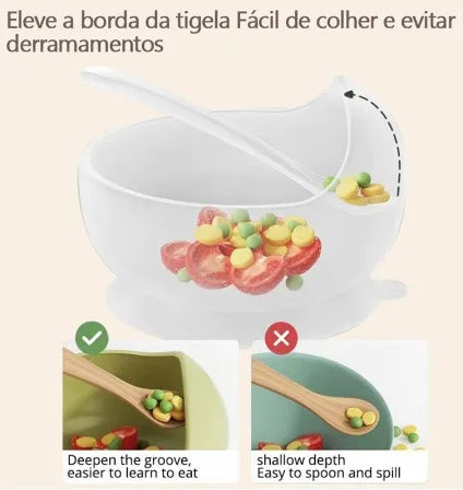 Conjunto de Alimentação em Silicone para Bebês - 8 Peças 🥣