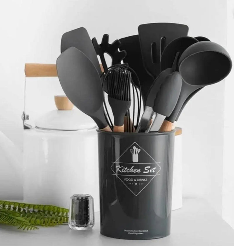 Kit de Utensílios de Cozinha com 12 Peças / BPA Free 🍴