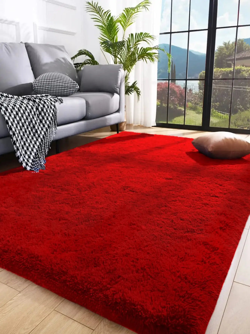 Tapete Felpudo Luxuoso - Vermelho- 1,50 x 2,0 mts