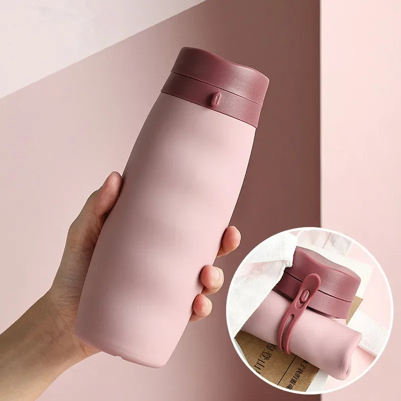 Garrafa Dobrável de Silicone - 600ml 💧